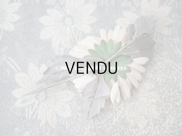 画像4:  アンティーク 布花 西洋菊 クリザンテーム　コサージュ パウダーピンク (4)