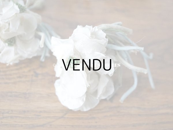 画像5:  アンティーク シルクオーガンジーの布花のティアラ (5)