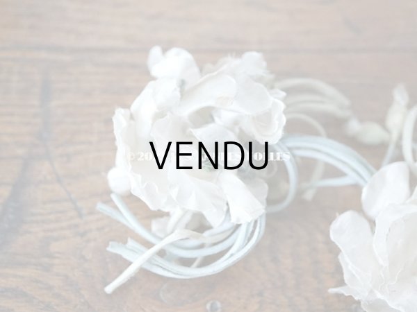 画像7:  アンティーク シルクオーガンジーの布花のティアラ (7)