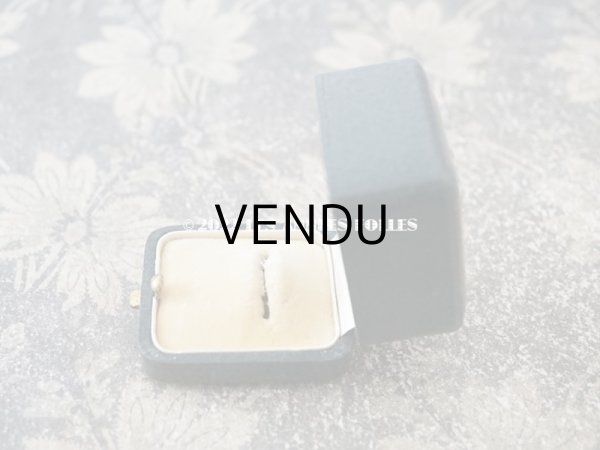 画像5: 1920年代 アンティーク  リングボックス　金彩入り　ブルーグリーン ジュエリーボックス (5)