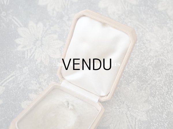 画像8: 1900年代 アンティーク 金彩入り 本革製 ジュエリーボックス　 ベージュ (8)