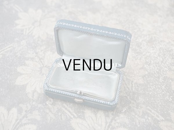 画像6: アンティーク 銀彩入り ジュエリーボックス グレイッシュブルー (6)