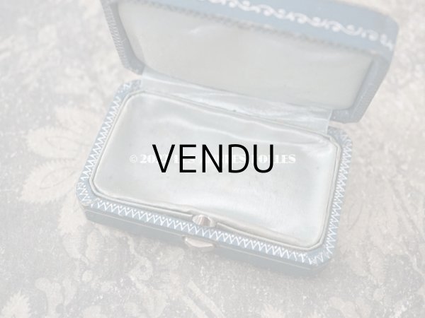 画像8: アンティーク 銀彩入り ジュエリーボックス グレイッシュブルー (8)