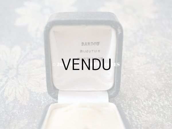 画像7: 1920年代 アンティーク  リングボックス　金彩入り　ブルーグリーン ジュエリーボックス (7)