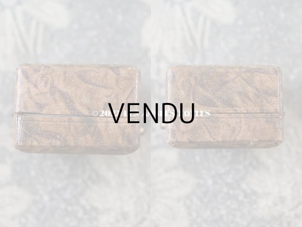 画像4: アンティーク 金彩入り 小さなジュエリーボックス ブラウン (4)