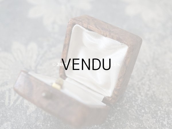 画像8: アンティーク 金彩入り 小さなジュエリーボックス ブラウン (8)