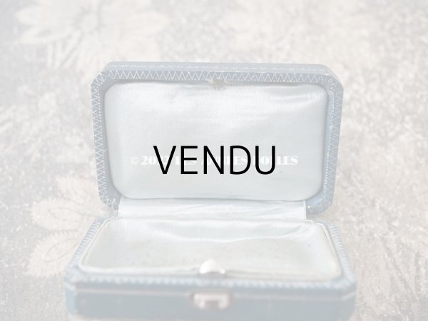 画像7: アンティーク 銀彩入り ジュエリーボックス グレイッシュブルー (7)