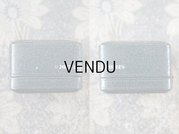 画像4: 1920年代 アンティーク  リングボックス　金彩入り　ブルーグリーン ジュエリーボックス (4)