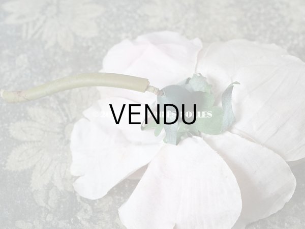 画像5: 1900年代 アンティーク　薔薇の大きな布花 パウダーピンク (5)