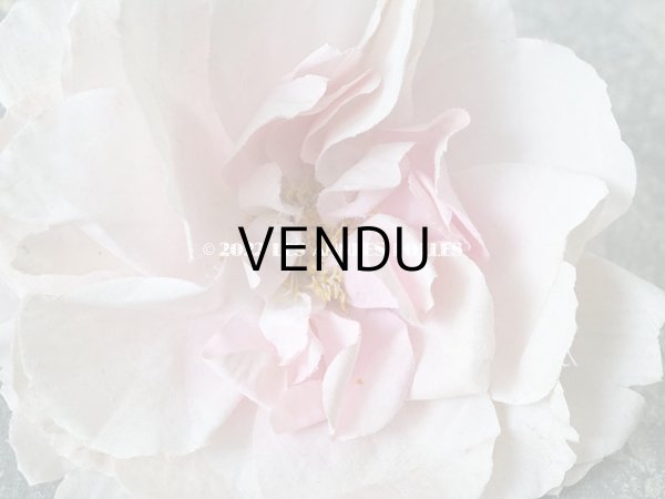 画像6: 1900年代 アンティーク　薔薇の大きな布花 パウダーピンク (6)