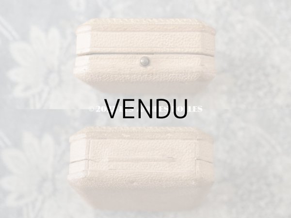 画像3: 1900年代 アンティーク 金彩入り 本革製 ジュエリーボックス　 ベージュ (3)