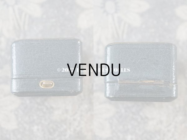 画像3: 1920年代 アンティーク  リングボックス　金彩入り　ブルーグリーン ジュエリーボックス (3)