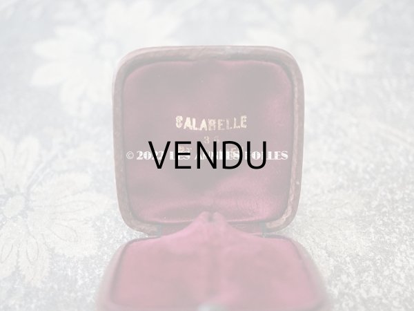 画像6: アンティーク 本革製 小さなジュエリーボックス クロス用 ブラウン (6)