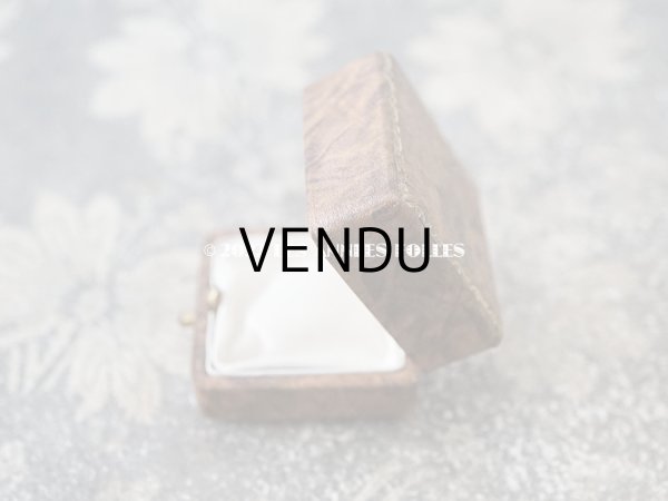 画像5: アンティーク 金彩入り 小さなジュエリーボックス ブラウン (5)