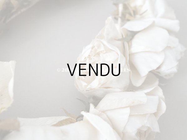 画像4: 19世紀末 アンティーク  薔薇の布花のティアラ  花冠 (4)