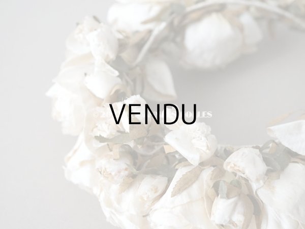 画像13: 19世紀末 アンティーク  薔薇の布花のティアラ  花冠 (13)