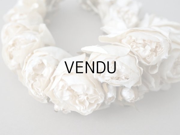 画像5: 19世紀末 アンティーク  薔薇の布花のティアラ  花冠 (5)