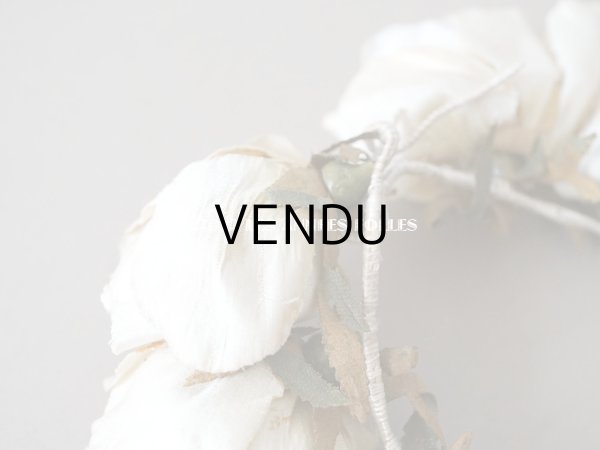 画像7: 19世紀末 アンティーク  薔薇の布花のティアラ  花冠 (7)