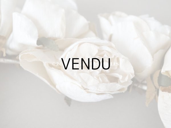画像8: 19世紀末 アンティーク  薔薇の布花のティアラ  花冠 (8)
