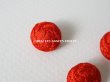 画像3: 19世紀 アンティーク シルク製 編み込み くるみボタン 赤 12mm 6ピースのセット  (3)