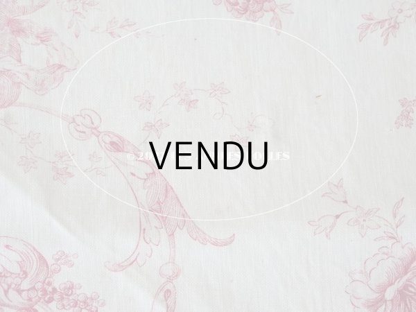 画像12: 1900年代 アンティーク 天使＆薔薇　 コットン製ファブリック  57✗63cm (12)