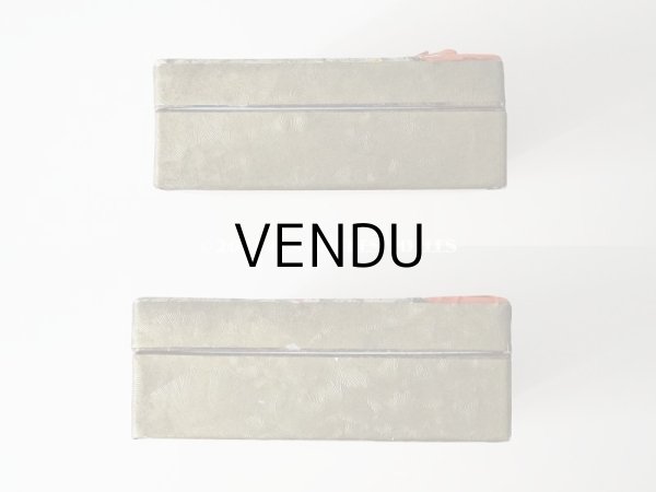 画像6: 19世紀末 アンティーク レースペーパー＆リボン付き　パフュームボックス 薔薇＆勿忘草　 (6)