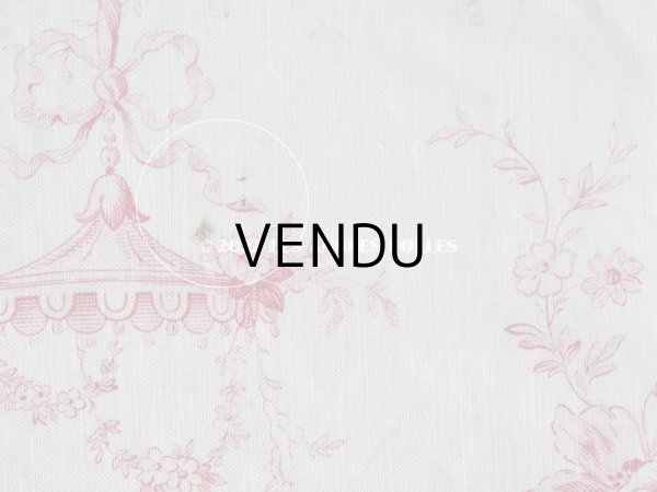 画像11: 1900年代 アンティーク 天使＆薔薇　 コットン製ファブリック  57✗63cm (11)