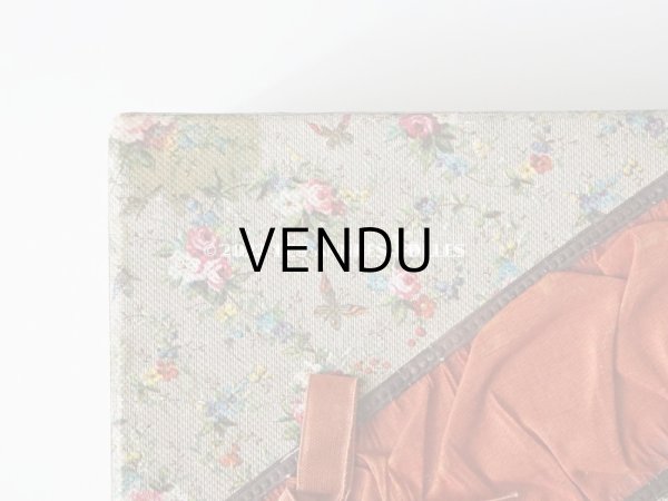 画像7: 19世紀末 アンティーク レースペーパー＆リボン付き　パフュームボックス 薔薇＆勿忘草　 (7)