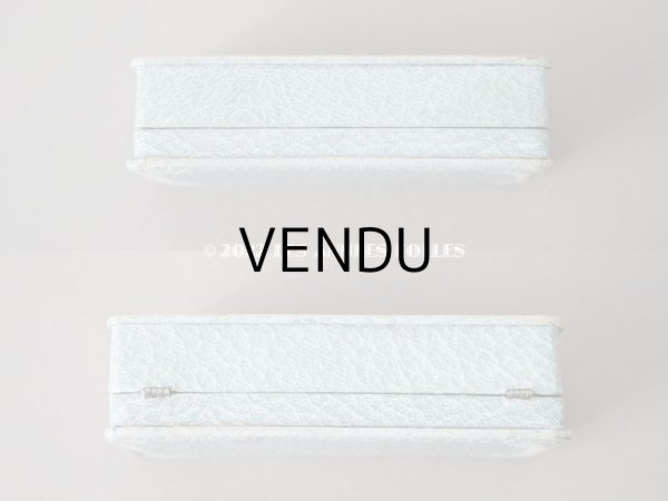 画像5: 1900年代 アンティーク ジュエリーボックス 金彩入り 淡いブルーグレー (5)