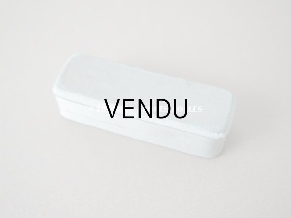 画像3: 1900年代 アンティーク  シルクサテンのジュエリーボックス  パウダーブルー (3)