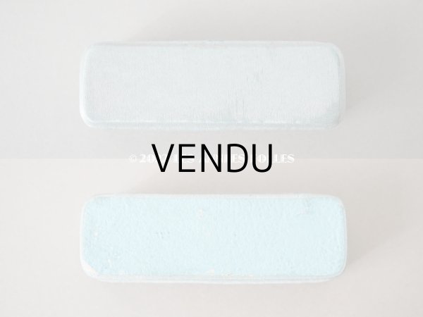 画像4: 1900年代 アンティーク  シルクサテンのジュエリーボックス  パウダーブルー (4)