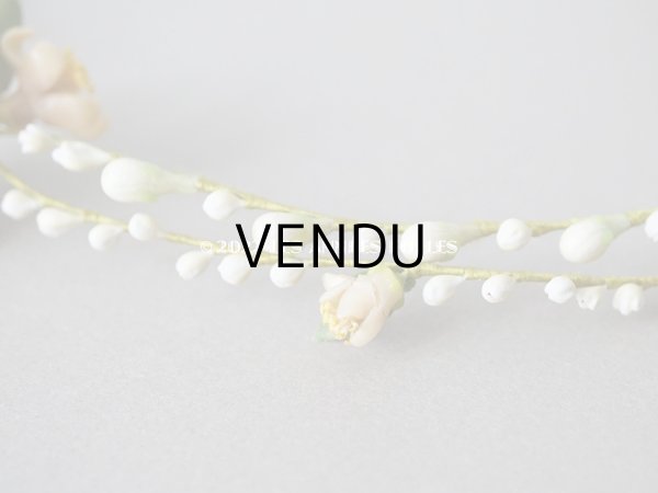 画像6: アンティーク ワックスフラワーのティアラ  結婚式 オレンジブロッサム (6)