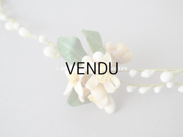 画像8: アンティーク ワックスフラワーのティアラ  結婚式 オレンジブロッサム (8)
