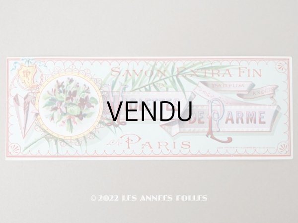 画像1: アンティーク ソープラベル 菫 SAVON EXTRA FIN AUX VIOLETTES DE PARME PARIS  (1)