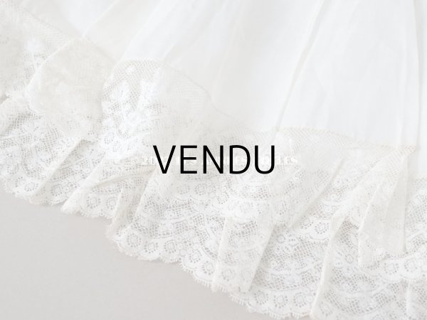 画像4: 1900年代 アンティーク  ドレスの裾  2段のフリル ギャザー入り＆ヴァランシエンヌレース  (4)