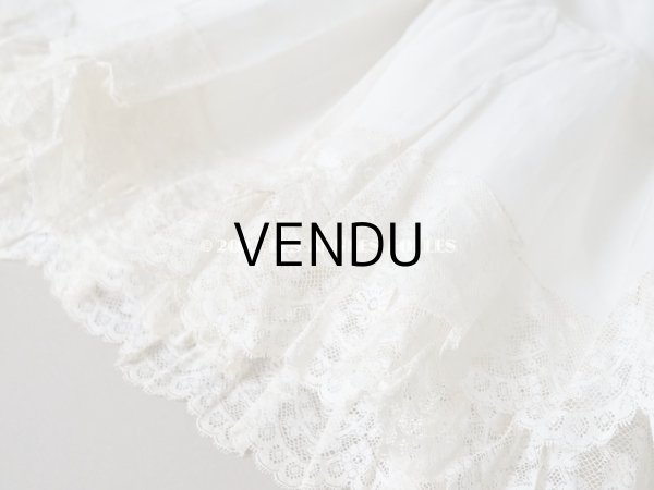 画像3: 1900年代 アンティーク  ドレスの裾  2段のフリル ギャザー入り＆ヴァランシエンヌレース  (3)