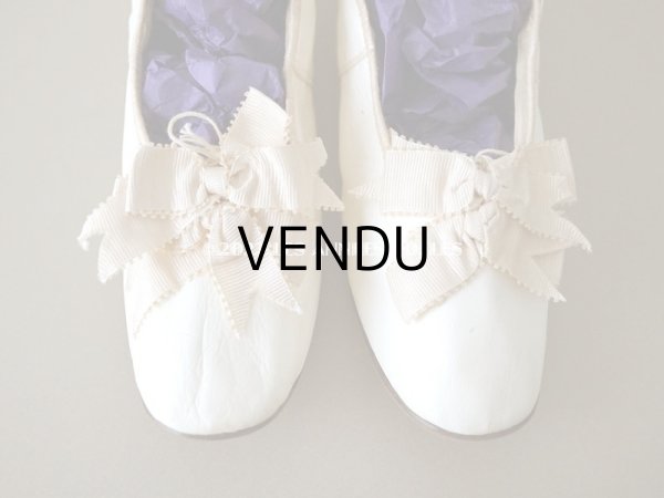 画像3: 新品同様　1900年代  アンティーク ウェディング シューズ  (3)