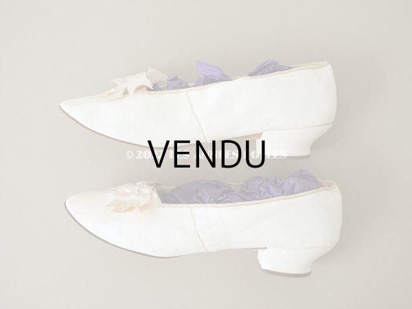 画像6: 新品同様　1900年代  アンティーク ウェディング シューズ  (6)