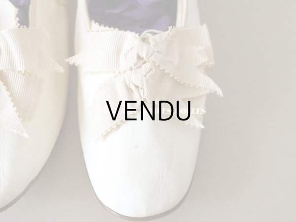 画像5: 新品同様　1900年代  アンティーク ウェディング シューズ  (5)