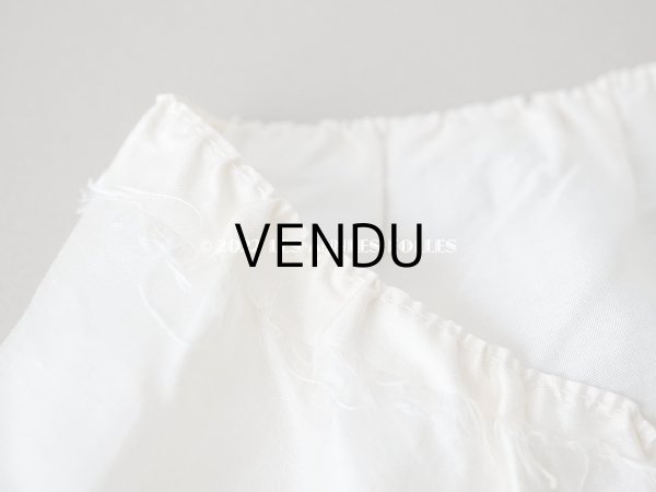 画像4: アンティーク シルク製  幅広 シルク製 幅広 フリルリボン クリーム色 2.2m　 約15cm幅 (4)