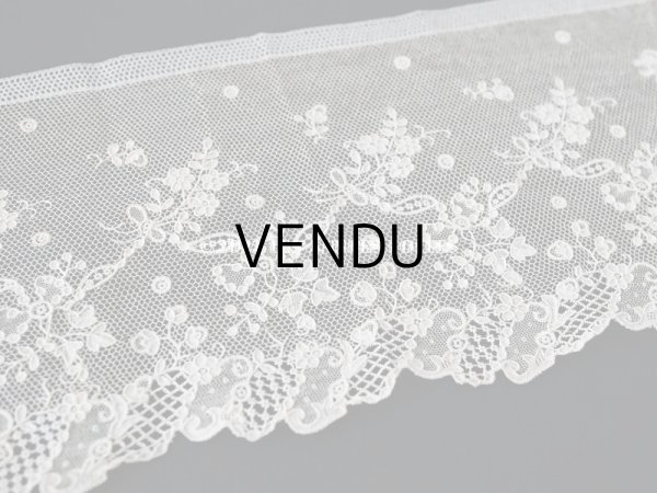 画像4: 18世紀 ルイ15世時代　 アンティーク ニードルレース アランソンレース 幅広 2.2m【　ポワン・ダランソン（アランソン） 】13cm幅 (4)