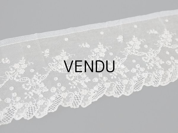 画像5: 18世紀 ルイ15世時代　 アンティーク ニードルレース アランソンレース 幅広 2.2m【　ポワン・ダランソン（アランソン） 】13cm幅 (5)