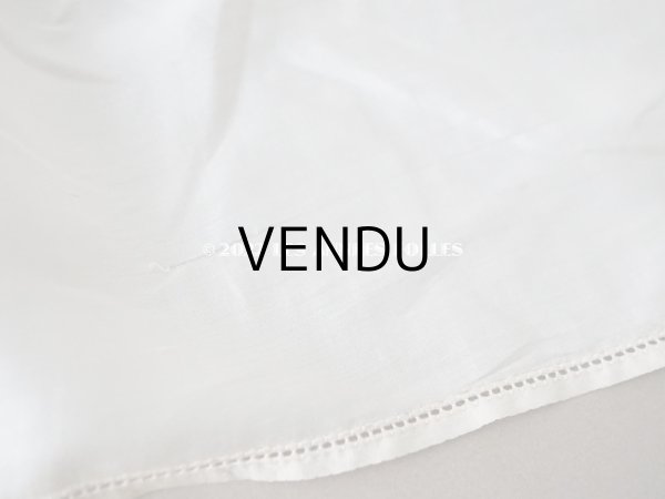 画像9: アンティーク シルク製  幅広 シルク製 幅広 フリルリボン クリーム色 2.2m　 約15cm幅 (9)