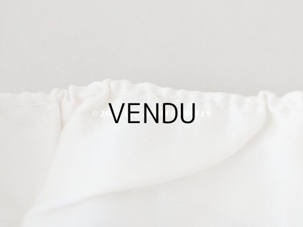 画像3: アンティーク シルク製  幅広 シルク製 幅広 フリルリボン クリーム色 2.2m　 約15cm幅 (3)