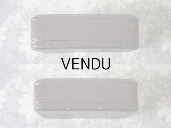 画像3: 1900年代 アンティーク  本革製 ジュエリーボックス　イニシャル入り　G.R. ブレスレット＆ブローチ＆ピアス用 ダークブラウン  (3)