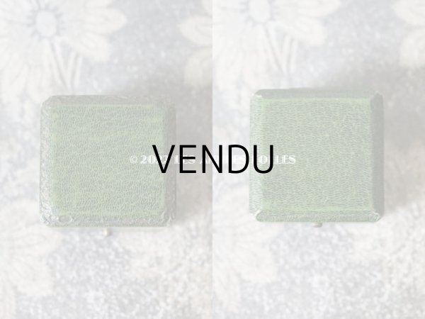 画像3: アンティーク リングボックス ジュエリーボックス 金彩入り グリーン (3)