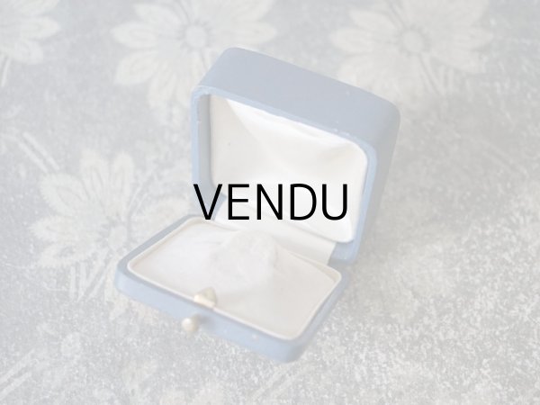 画像6: 1900年代 アンティーク 金彩入り ジュエリーボックス ブローチ用 スモーキーブルー  (6)