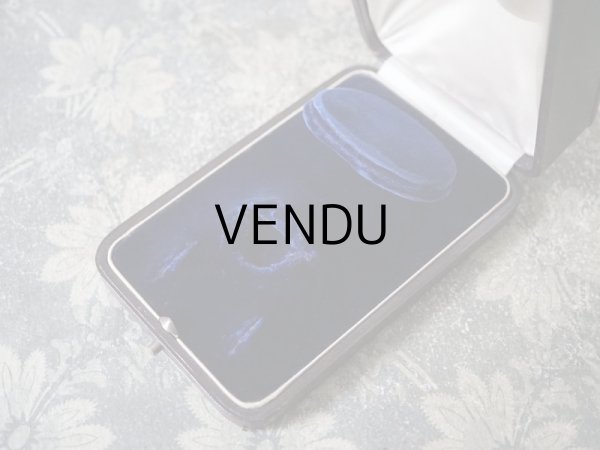 画像5: 1900年代 アンティーク  本革製 ジュエリーボックス　イニシャル入り　G.R. ブレスレット＆ブローチ＆ピアス用 ダークブラウン  (5)