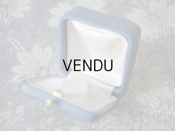 画像8: 1900年代 アンティーク 金彩入り ジュエリーボックス ブローチ用 スモーキーブルー  (8)