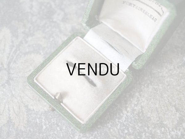 画像7: アンティーク リングボックス ジュエリーボックス 金彩入り グリーン (7)
